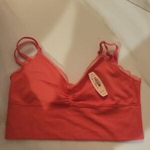 Victoria's Secret Coral Lace-Trim Bralette